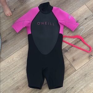 O'Neill Kids Pink and Black Wetsuit